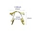 Glasses Nose Pads Arm Replacement Metal Nose Bridge Eyeglasses Parts Replacement Repair Kits(Gold)