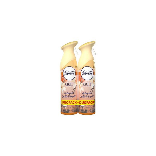 Febreze Madagascar - Ambientador con aroma a vainilla y magnolia, 370 ml, combate los olores y deja un agradable aroma fresco y ligero en todo el apartamento
