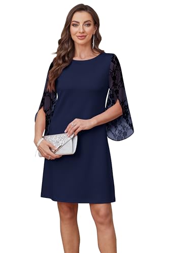 Image of RUMIA Womens Cocktail Dresses Flutter Sleeve Wedding Guest Dresses for Women 2026 Trendy