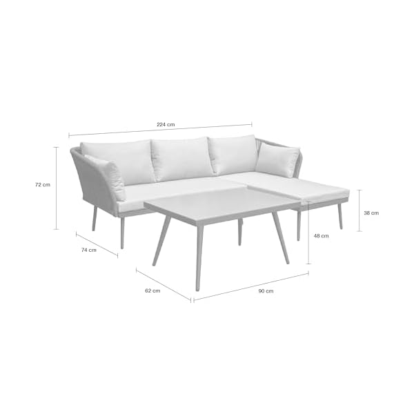 LC Garden Sunera Gartenlounge Set Dunkelgrau