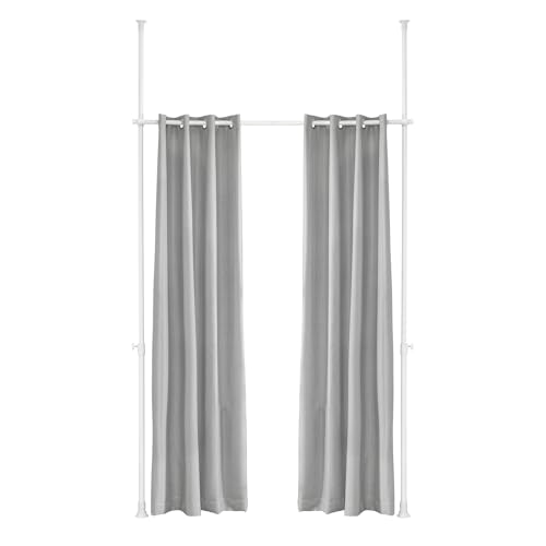 SoBuy Paravent Modulable, Rideau Télescopique Occultant, Séparateur de Pièces Réglable (L162-266xH199-262cm), Isolation Thermique, pour Salon, Bureau,...