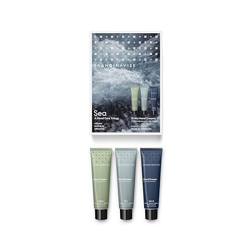 Skandinavisk Sea Giftset of 3 Mini Handcreams. Fjord ØY Island and HAV Sea. Vegan Formula 30 ml x 3