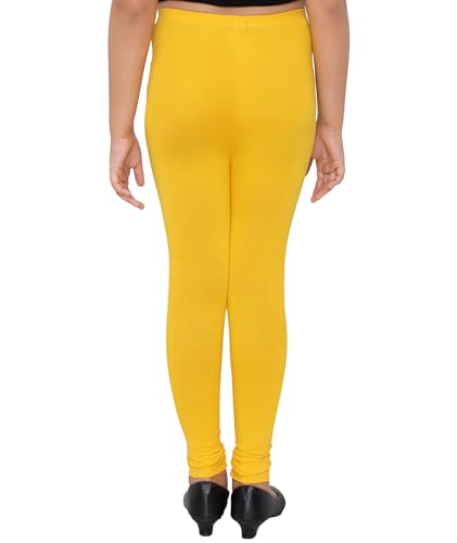 Image of Robinbosky Premium Girls Yellow Leggings (9-10 Years,(32) Turmeric)