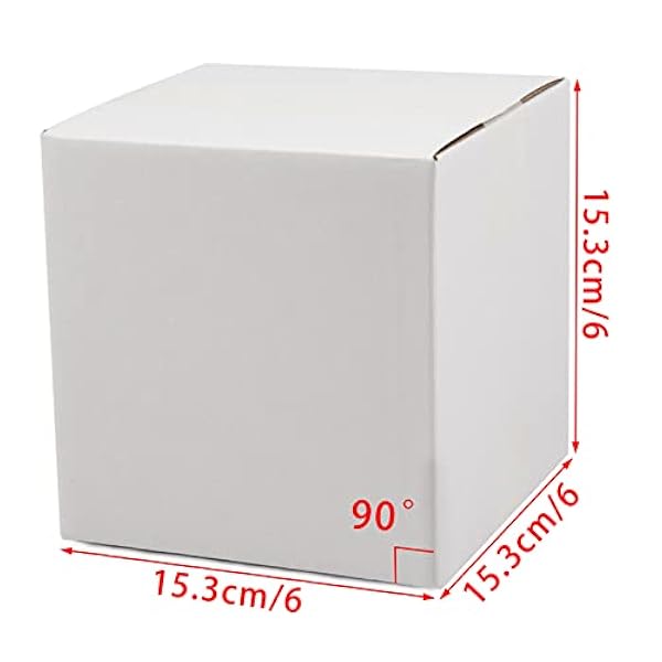SUNLPH Witte Verschepende Dozen 6x6x6 Duim Kleine Golfkartonnen Dozen, 25 Pak