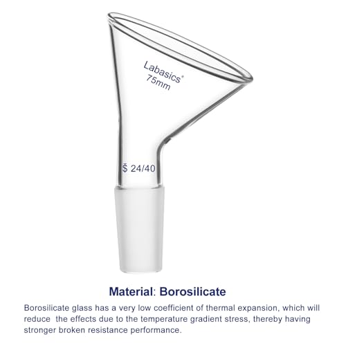 Entonnoir à poudre en verre Labasics 75 mm de qualité supérieure - 3