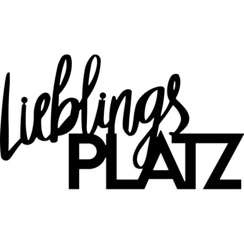 Rerum & Consilium Decoración de pared de metal en negro, 56 x 30 cm, fijación invisible, acero, decoración industrial de metal Cover