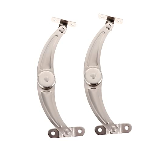 FUNOMOCYA 1Pair Cabinet Restrictor Supports Friction Assisted Lids for Cabinets Silver and Practical