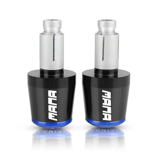 XIAOYANparts Motorrad Griff Bar Ends Gewicht Lenker Grip Kappe Stecker Für Aprilia MANA 850 GT 2007 2008 2009 2010 2011(Black and Blue)