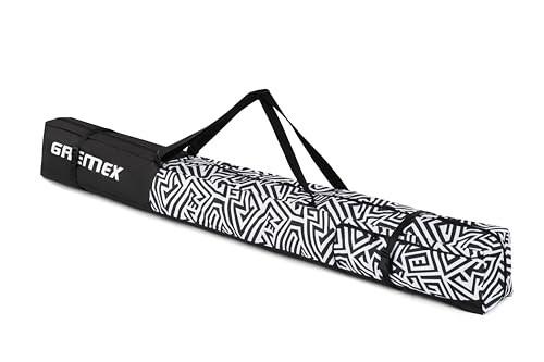 GREMEX Funda de esquí de 180 cm – Bolsa de esquí impermeable para 1 par con bolsillo accesorio – Práctico, ideal para transporte y viajes a la montaña