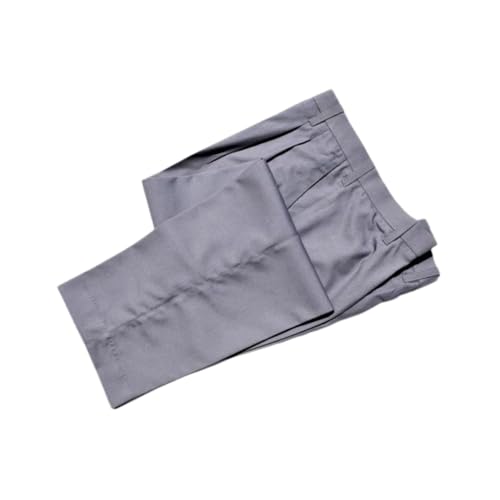 Image of White Cotton Trousers for Kids, Regular Fit
