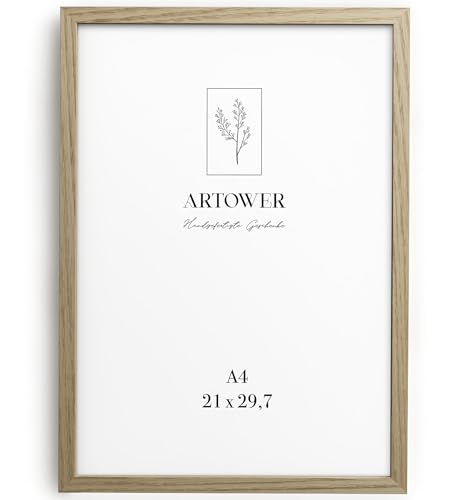 Artower® Bilderrahmen für DIN A4 21 x 30 cm Natur Holz Eiche Dünner Rahmen | Posterrahmen Groß Collage | Picture Frame 21 x 29,7cm | Holzrahmen| Holzbilderrahmen Poster Echtholz Artower® Bilderrahmen für DIN A4 21 x 30 cm Natur Holz Eiche Dünner Rahmen | Posterrahmen Groß Collage | Picture Frame 21 x 29,7cm | Holzrahmen| Holzbilderrahmen Poster Echtholz