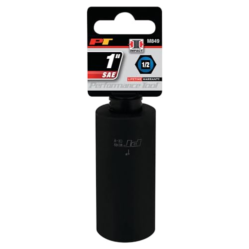 Image of Performance Tool M849 1 /2 Drive Impact Socket, 1-Inch Drive, 6-Point, Chrome Vanadium Steel, Professional Grade for Heavy Duty Automotive Use
