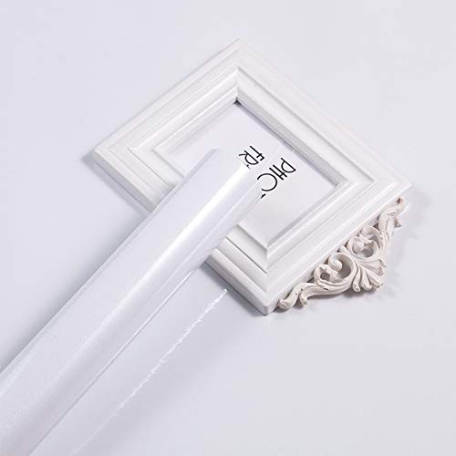 Homya Pearlescent Flash Point Wallpaper 60cm*500cm Self-adhesive Cabinet Furniture Decoration Sticker Living Room Wall Decoration Wallpaper Waterproof and Moisture-proof PVC Wall Sticker (White5M)