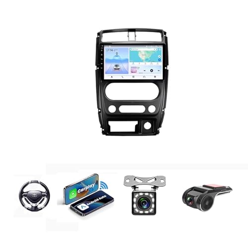 BOJONI Android 13 Radio Estéreo 2 DIN para Suzuki Jimny 2007-2012 Radio BT Coche de 9 Pulgadas con FM RDS Cámara de visión Trasera Soporte Control del Volante(NF-2 4Core 2+32G)