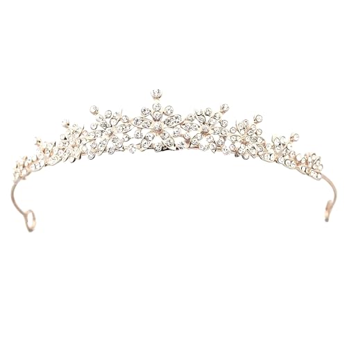 Couronne de Mariage Diadème Couronne Strass Diadème Princesse, Tiara Cristal Diadème Avec Strass, Princesse Adulte, Mariage pour Cérémonie, Bals et Fêtes, pour...