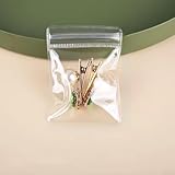 Jotekonoby Bolsa transparente para almacenamiento de pendientes, bolsa de plástico transparente autosellable, funda para aretes a prueba de arañazos, organizador de joyas de viaje (26 hilos, 6 x 8)