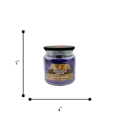 Image of Krackle Candle | Spring Break | 16 oz Scented Candle with Natural Crackling Wooden Wick | Poured in the USA | Nectarine, Apricot & Blood Orange Fragrance