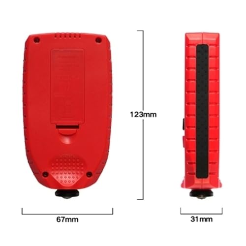 Medidor digital de espesor de revestimiento de pintura 0-1500 μm para película, polvo y zinc miniatura 2