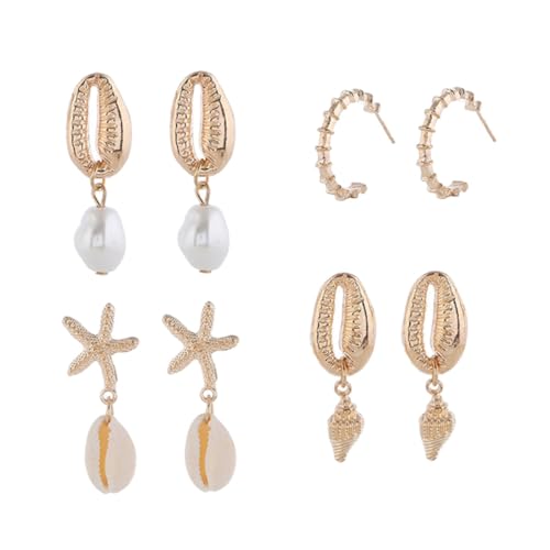 Bijoux pour les femmes : parure en alliage léger anti-irritation motif conch