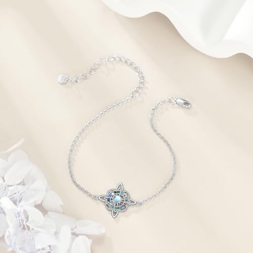 Witches Knot Bracelet 925 Sterling Silver Irish Jewelry Gift for Women Men2