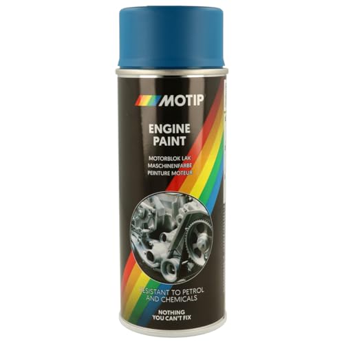 Peinture pour Moteur Motip - Bombe Aérosol Spray de Peinture pour Moteur Auto Moto - Bleu - 400 ml - Ref. 4094
