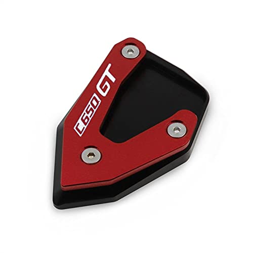 RSFIL Soporte Mobi para C600 Sport C650GT 2012-2021 C 650 GT CNC Pata De Cabra Soporte Lateral Extensión Pad Placa De Soporte Accesorios De Motocicleta (Color : Rojo)
