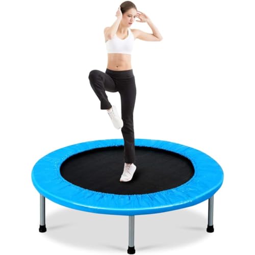 Image of Let's Play Imported Trampoline Jumping Trainer for Kids and Adult, Re-Bounder Trampoline with Metal Springs and Padding for Indoor and Outdoor (36 Inch)