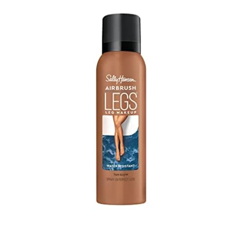 Sally Hansen Airbrush Legs®, Leg Spray-On Makeup, Tan Glow, Easy Application, Flawless Looking Legs, Water Resistant, Transfer Proof