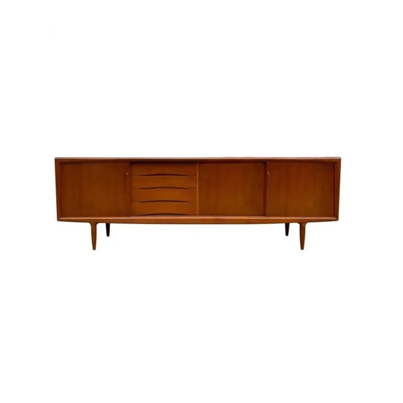 Consola de Televisión Mueble Retro de Segunda Mano 210x45x80cm, Audiovisual Multifunción for Salón, TV, Comedor, Aparador Nórdico Madera Maciza Soportes de TV para Sala de Estar