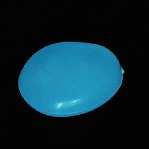 DE 100 Man-made Blue Glow in the Dark Pebbles Stone for Garden Walkway