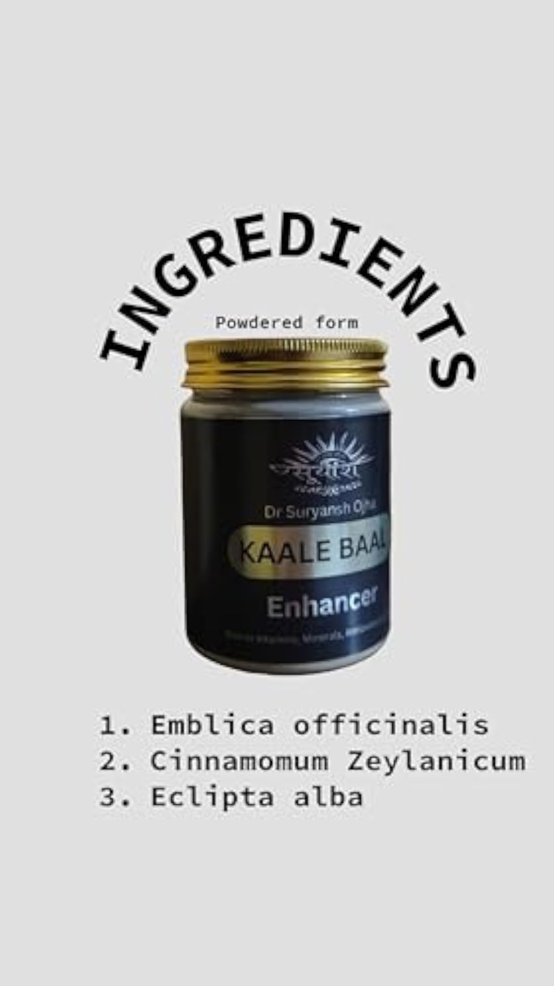 Dr Suryansh Ojha, Kaale Baal Oil and Enhancer Combo Pack