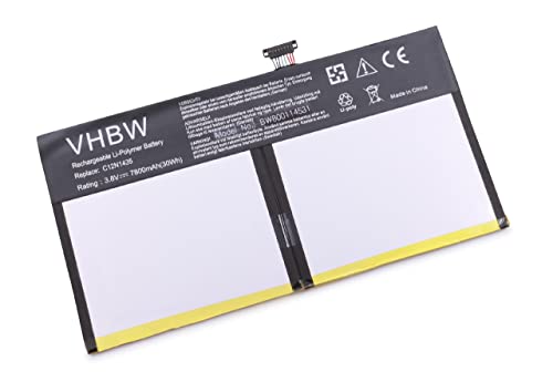 vhbw 1x batería Compatible con ASUS Transformer Book T100HA Tablet, Pad (7800 mAh, 3,8 V, Li-Poli)