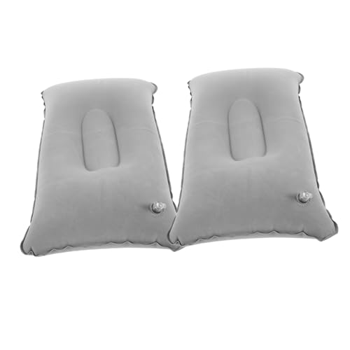 GOOHOCHY Large Flocked Camping Pillow for Comfortable Sleep Neck Lumbar Support for Travel Hiking