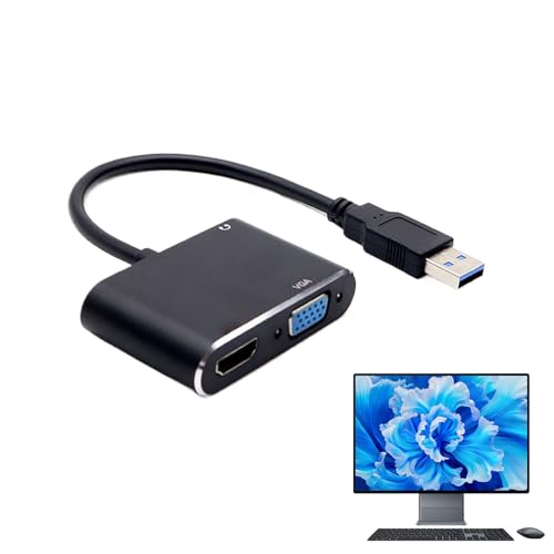 Adaptador USB a HD para televisores, resolución completa, Plug and Play, compatible con ordenador portátil