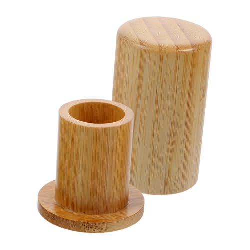 Cabilock Wooden Toothpick Holder Beech Toothpick Box with Carved Smile Elegant Tableware and Dining Table Decoration for Home and Events