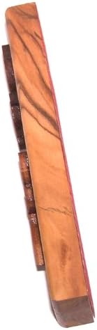 Miniatura 2 de Holy Land Market Mezuzá mesiánica de madera de olivo grabada y adornada con láser (5 pulgadas)