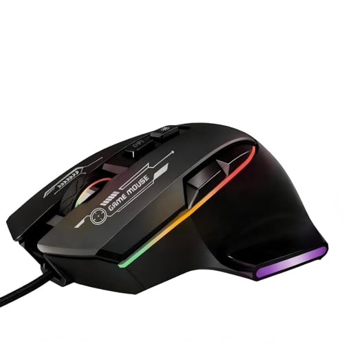 Wired Gaming Mouse, Gaming Mouse With Thumb Rest Design, 7200DPI Adjustable, PC Gaming Mice with...