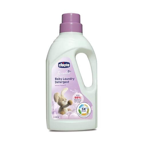 Chicco Baby Liquid Laundry Detergent, 5X Stain & Germ Fighter, Kills 99% Of Germs, Dermatologically...
