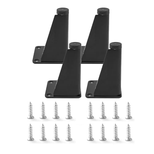 Set of 4 ZONADAH Aluminum Cabinet Support Legs Furniture Hardware Legs 10cm Height Vintage Adjustable Height Support Feet for Bed Coffee Desk Chair Table