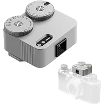 TTARTISAN Light Meter II, Adjustable ISO Aperture and Shutter Speed with Cold Shoe Lightmeter for Film Camera Light Meter Photography Silver