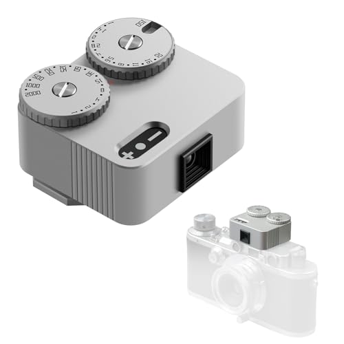 TTARTISAN Light Meter II, Adjustable ISO Aperture and Shutter Speed with Cold Shoe Lightmeter for Film Camera Light Meter Photography (Silver)