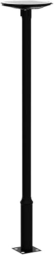 Miniatura 4 de HCOOR - Lámpara de poste para exteriores con poste de 98 pulgadas, IP67, impermeable, luz solar de atardecer a amanecer, para camino de paisaje con