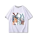 [Domp] yoasobiヨアソビ夏服 丸襟 通気性 快適 コットン 綿製 人気 おしゃれ ファッション 男女兼用 柔らかい 快適 カジュアル 半袖 綿100% 面白ｔシャツsize2XL