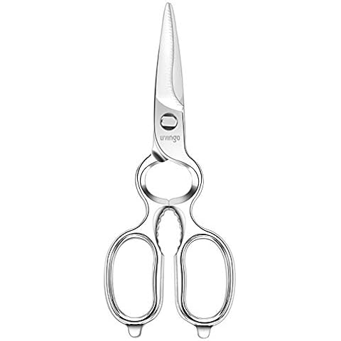 LIVINGO Kitchen Forged Shears Heavy Duty Come Apart Ultra Sharp Multi-function Stainless Steel Scissors Bottle Opener, Nut Cracker 8.5 inch Cover
