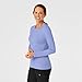 WonderWink Layers Women’s Silky Long Sleeve Tee — Ceil Blue, Small