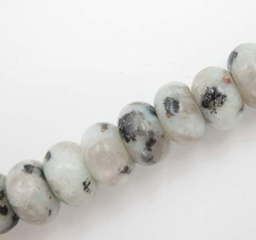 Malahill Gemstone Beads for Jewelry Making Natural Stone Beads for Necklaces Bracelets 5 Strands Roundel Lotus Jasper Beads 5x8mm