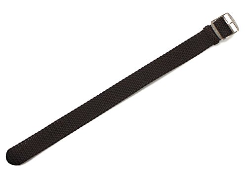 [クロノワールド] AIR NATO PERLON STRAP エアーナトーパーロンストラップ 16mm ダークブラウン 時計 ベルト バンド [腕時計] chronoworld[簡単キット付]