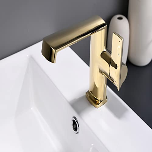 Mitigeur monotrou à jet cascade et commande fluide en laiton noir - 5