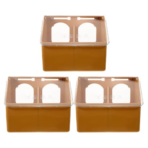 BESPORTBLE 3pcs Double Hole Hanging Box Hanging Birds Food Dispenser Bird Feeding Cups Water Dispenser for Pigeon Parakeet Cage Accessories Watering Dish Bird Parrot Food Container Plastic