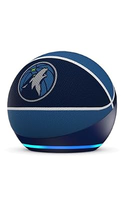 Amazon Echo Dot (newest model) | Officially Licensed NBA Limited-Edition | Minnesota Timberwolves